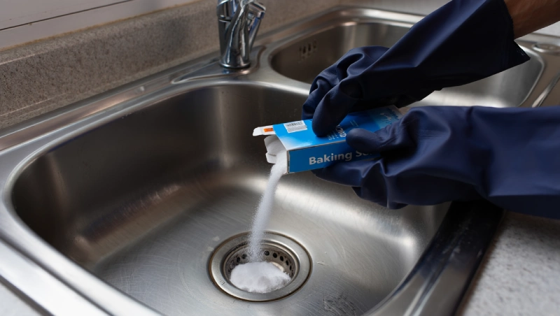 Déboucher son évier avec du bicarbonate de soude