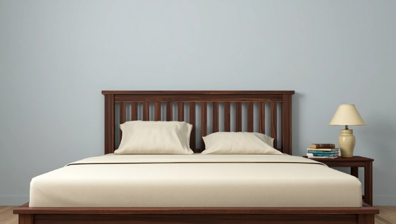 creez une chambre chic et naturelle grace a une tete de lit en bois style