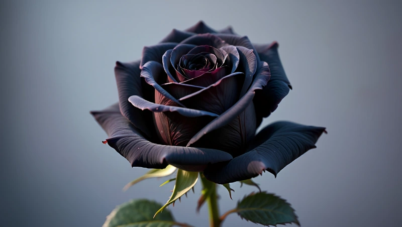rose noir signification dimentions