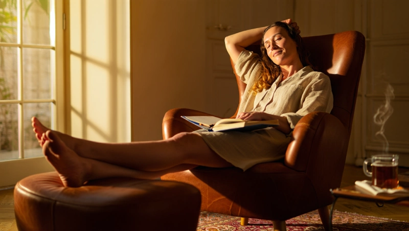 se detendre chez soi apres un week end charge meditation