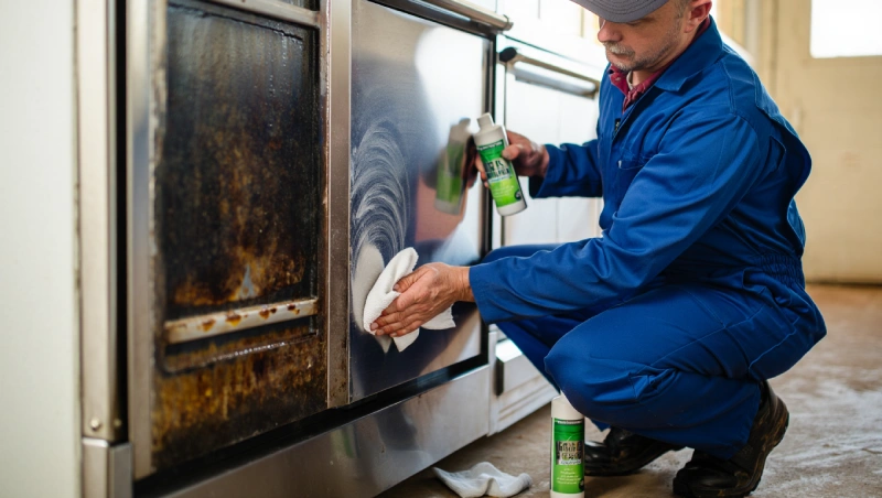 enlever tache acide inox impact