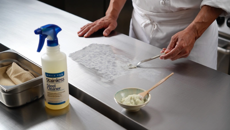 enlever tache acide inox securite