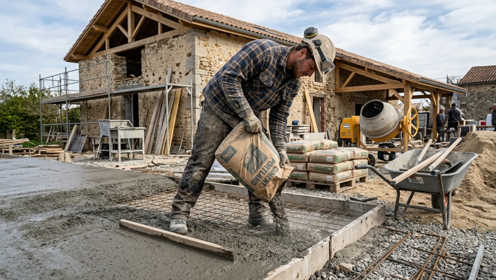 Combien de sacs de béton pour 1 m² ? Calcul et tableaux