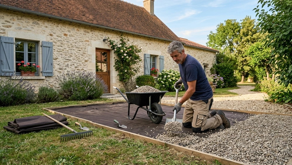Remplacer son gazon par du gravier : étapes, coûts et conseils