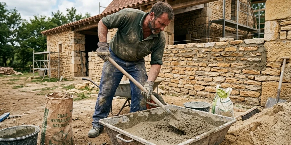 Dosage chaux sable pour mortier : ratios, calculs et erreurs à éviter