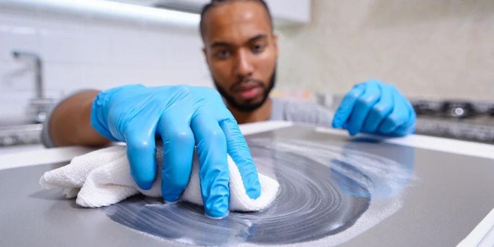 enlever-tache-acide-inox