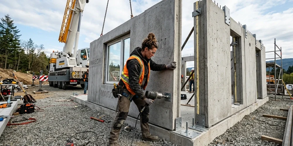 Maison préfabriquée béton : prix au m² et coûts réels en 2026