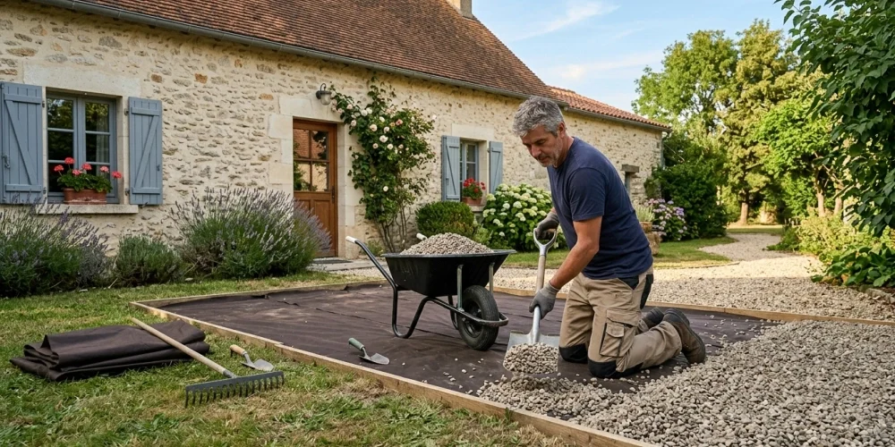 Remplacer son gazon par du gravier : étapes, coûts et conseils